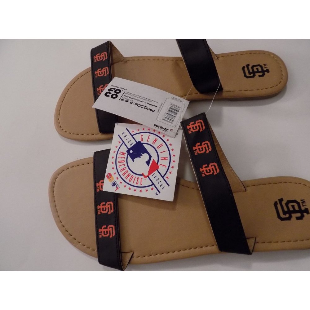 Women's San Francisco Giants Double-Strap Sandals Size XL Shoe 11-12 - Picture 5 of 6